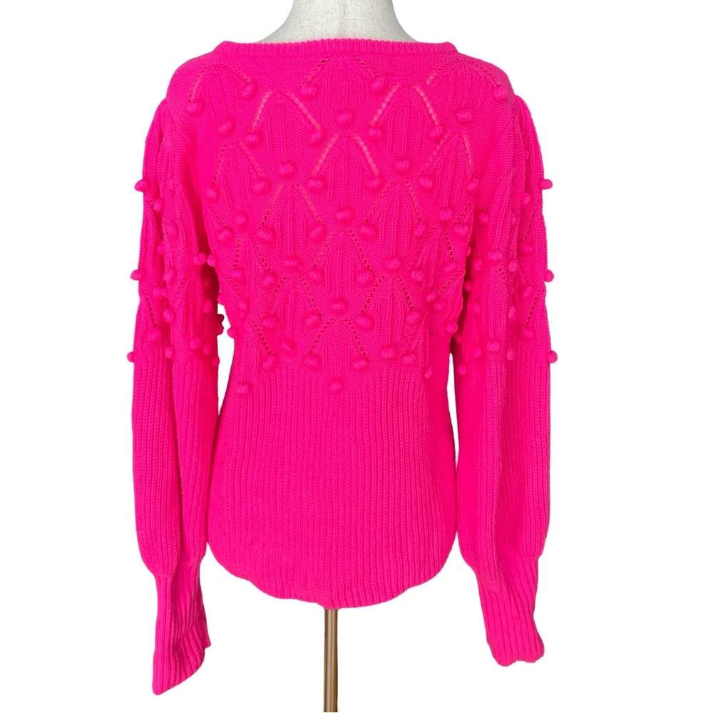 Lilly Pulitzer Nueve Sweater in Hyper Pink Size Medium - Picture 3 of 11